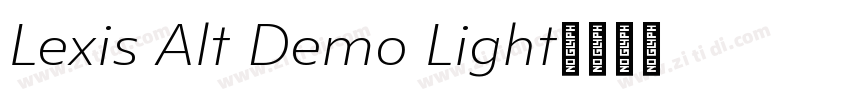 Lexis Alt Demo Light字体转换